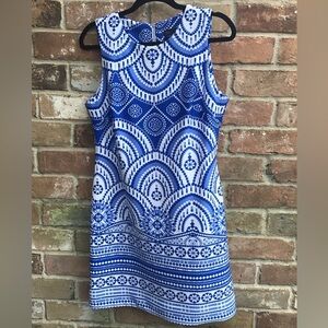 Just Taylor blue printed dress size 12
